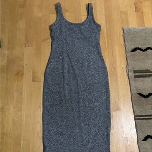 Vuori Grey midi bodycon dress with scoop neck and racerback #bodycon sz M